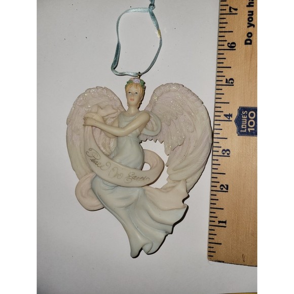 Roman Inc 1998 Ceraphim Angel Peace On Earth Christmas Ornament  EUC - Picture 10 of 11